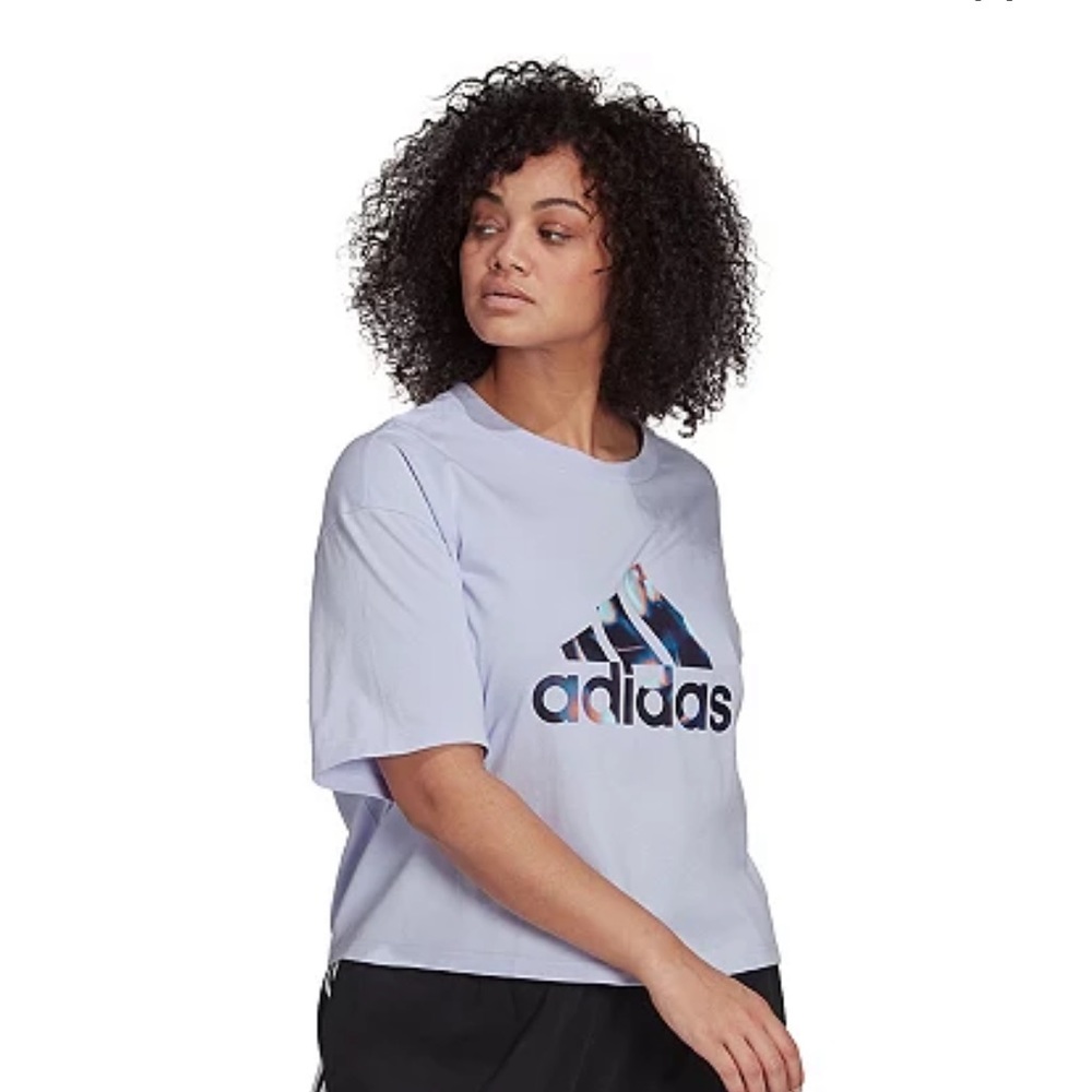 Plus Size adidas x Zoe Saldana Collection Cropped Tee